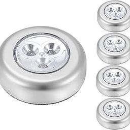 Heer Enterprise's Led Battery-Powered Wireless Plastic Night Light Stick Tap Touch Lamp Stick-On Push Light For Closets,Cabinets,Or Utility Rooms,Cordless Touch Light,Batteries Not Included (4 Pc)-3