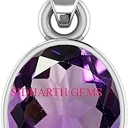 akshita gems 12.25 Ratti 11.00 Carat Natural Amethyst Square Shape Silver Plated Pendant/Locket for Men and Women-picture-48