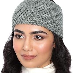 Headband Earwarmers for Winters | Handmade/Crocheted with Good Woolen Unisex Earwarmer Earmuffs Earcap Earcover Soft Headwrap Warm Winter Accessories (Military Green)-image-16