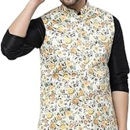 Men's Printed Nehru Jacket.-24