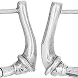 Jewellery Double Dagger Hoop Earrings 925 Sterling Silver Earrings for Women, Girls and Men (Gift for Him/Her)-image-40