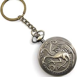 Dragon Metal Pocket Watch Keychain (Pack Of 1) Pocket Vintage Keychain/Clock for Gift-image-86