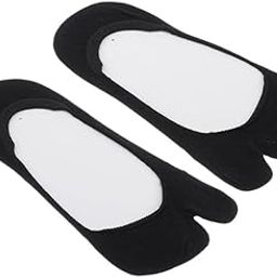 Women No Show Socks Tabi Non Slip Low Cut Cotton Boat Black Clothing Shoes & Accessories | Womens Clothing Hosiery &-image-9