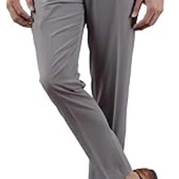 Solid Mid-Rise Stretchable Men's Formal Trousers-picture-20