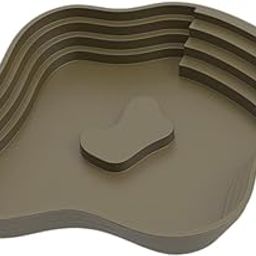 bnf® Reptile Bathing Pool with Ramp Tortoise Water Dish for Leopard Gecko Hamster Green S | Reptile Supplies-24