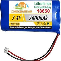 2600 mAH Lithium Ion Cell Battery Pack Rechargeable Battery Pack with JST 2.0 Jack Multiple Use in Toy, Game, Student Project Etc. DIY KIT Pack of - 1 (7.4V - 2600 mAH)-24