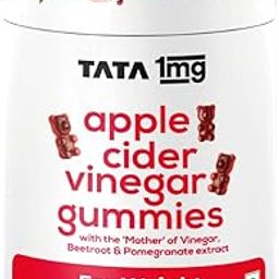 Tata 1mg Apple Cider Vinegar Gummies with the ‘Mother’ of Vinegar, Beetroot & Pomegranate Extract For Weight Management (Pack Of 1, 30 Gummies)-image-27