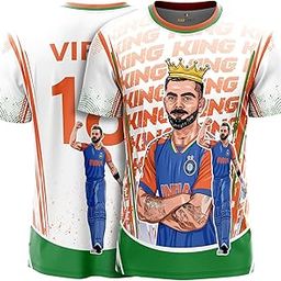 YOURJERSEY King Kohli Goat Edition Jersey | Virat Cricket Jersey with Free Customization (Name & Number) | for Kids, Men, Women..-31