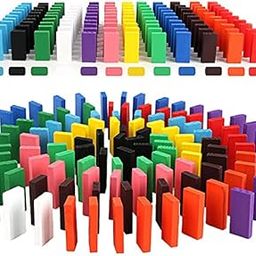 AEXONIZ TOYS Dominoes Building Blocks Game Set for 3-8 Years Old Kids Boys & Girls,Multi Color,100 Piece…-image-10