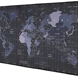 Seagull flight of fashion Large Extended Mouse Pad XXL with Non-Slip Rubber Base, Stitched Edge Mouse Mat for Laptop, Computer & Desk - 60 x 30 x 0.2 cm - World Map-3