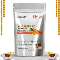 Elvaay Premium Wild Turmeric Powder, Anti Aging Serum for Women, Ayurvedic Body Scrub with Good Smell, 100g-image-6