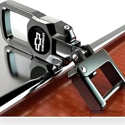 Black Color Zinc Alloy Fob Heavy Duty Keychain For All chevrolet Model Car Key Chain () Sbb_Remote C-h-e-v-r-o-l-e-t Hook-picture-3
