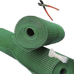SAI PRASEEDA PVC Coated Weld Wire Garden Fencing Iron net with12MM Anti Bird 3feet/10feet Netting Uv Stablized with 6 Months Guarantee Free 1 Cutter,100 PVC Wire Tags-22
