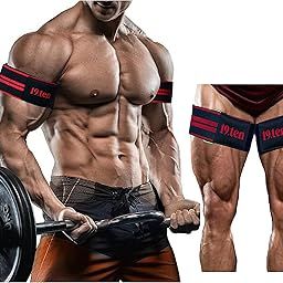 19.ten Comrade 2 Elastic Workout Straps for Men Women BFR Band GYM Gaining Arms Legs and Shoulder Muscles Occlusion Biceps Triceps Training Blood Flow Restriction Bands (Pack of 2,Red Line)-image-38