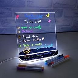 Zesta 3D Acrylic Planner with Stand and Highlighter Pen / Reusable Acrylic Message Board / Daily Planner (White)-25