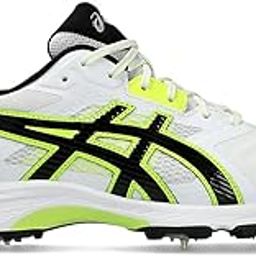 ASICS Men's Gel-Gully 7 Cricket Shoe (White/Safety Yellow)-9