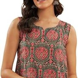 Green RED MUGHAL Kalamkari W/U TOP-image-21