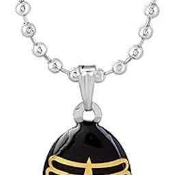 Handcrafted Dual Tone Gold Black Lord Shiv/Mahakaal/mahakal/Shiv/Mahadev महाकाल Tripund With Eye Religious Hindu God Chain Locket Pendant Spiritual Jewelry Necklace for Men/Women-17