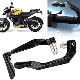 AUTO PEARL 7/8" 22mm Motorcycle Handlebar Brake Clutch Levers Protector Guard Compatible with Pulsar NS200-BS6 (Black)-25