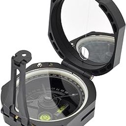 MERISHOPP Army Style Camping Compass with Pouch Mirror for Sighting Geology Pocket-image-94