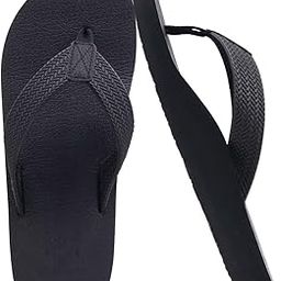 Men's Leather Flip Flops Arch Support Summer Beach Pool Water Thong Sandals Waterproof Rubber Walking Shoes-image-55
