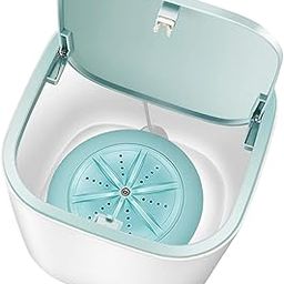 LR Decor Bazaar Portable Washing Machine for Makeup Brush Pants Travel Camping Blue-image-7