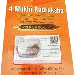 Apnisanskriti 4 Mukhi Rudraksh Locket (Metal Cap, Lab Certified) - Four Faces Natural Rudraksh - Pack of 1-picture-17