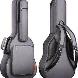 GLOW WINGS Heavy Duty Padded Multicolor Acoustic Guitar Gig Bag (Dark Gray)-image-42