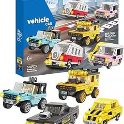 Bestie toys 6 Model Building Blocks Toy Car Set - Car Building Set for Kids, Boys & Car Lovers Age 6+ (512pcs)-image-122