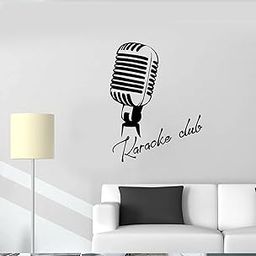 ISEE 360® Karokke Mike Music Wall Sticker for Living Entertainment Kids Bedroom Home Decor Vinyl Decal L X H 55 x 55 Cms-image-55