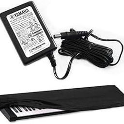 Mexa Compatible With Yamaha Pa-150B Adaptor For Yamaha Psr-E453, E463, I400, I425, I455, I500, Keyboard With Dust Cover.- Black, 2 Pin, Black-image-2