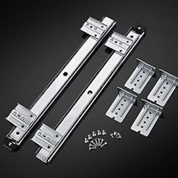 Channel for Computer Table Lapdesk Study Office Desk Keyboard Drawer Tray Slide Rail Adjustable Steel Metal Underdesk Telescopic-24