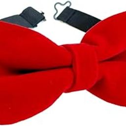 Men's Regular Shape Pre-Tied Velvet Bow Tie with Adjustable Length-picture-46