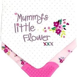 Little Surprise Box 2PCS Set of Bear Hugs print premium adjustable snap button closure & Silicone Teether Flap Bibs-image-9