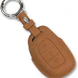 CARLSSON Premium PU Leather Key Cover with Keychain – Stylish Color Compatible with Hyundai Aura | Creta | Elantra | i10 Grand Nios | i20 | i20 Active | i20 Elite | Tucsonj | Verna 4S | Xcent 2019+-image-53