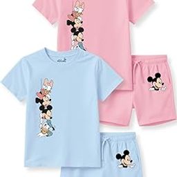 kids Kids Cotton Shorts and Matching Tshirt Coord clothing set with Cute Prints Clothing Set (200gsm Cotton Fabric)(pack of 2)-image-82