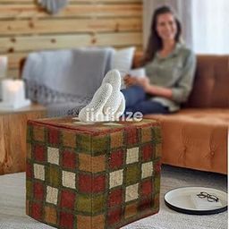 iinfinize Seating Pouf Cover Kilim Handwoven Ottoman Cover Furniture Dcor Footstool Living Room Muddha Chairs Throw Rustic Square Pouffee Decorative Floor Footrest Hippie Bean Bag-image-54