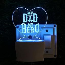 UKANI My DAD My Hero 3D Optical Illusion Acrylic Night Lamp, 7 Colors RGB Auto Colour Changing LED Plug n Play Night Light, Office Light, Best Gift - Pack of 1 (SD139,Multicolour, 3 Inch)-picture-32