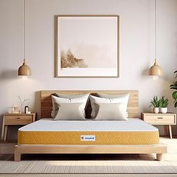 Sleepwell Dual Mattress | Reversible | High Density (HD) Foam | 6-inch King Bed Size, Medium Soft & Hard (Orange,78x72X6)-26