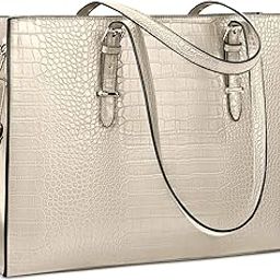 Laptop Bag for Women 15.6 inch Laptop Tote Bag Leather Classy Computer Briefcase-image-49