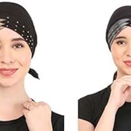 Pure Cotton Turban Design 3 layer Muslim Women Under Hijab cap-image-84