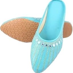 Women's Embroidered House Slippers, Indoor Slip-on Flats with Pearl Beading, Comfortable Cotton Lining-picture-22