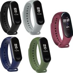 Mi Band 3 and 4 Straps Original for Mi Band M3 and M4 Wristband Strap Soft Silicone Adjustable Band Strap-0