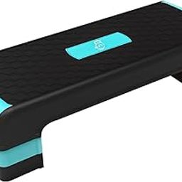 B Fit Adjustable Workout Aerobic Stepper in Fitness & Exercise Step Platform Trainer 3 settings adjustable height 4”-6”-8”-picture-0