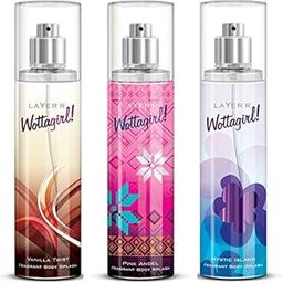 Layer'r Wottagirl Vanilla Twist Pink Angle Mystic Island Body Spray Combo Of 3-image-8