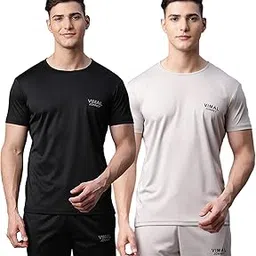 Men Round Neck Polyster Regular Fit T-Shirt-image-12
