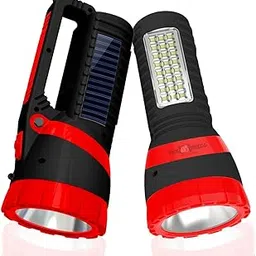 Pick Ur Needs Solar Rechargeable Emergency Long Range Search Torch Light(75 Watts + 24 SMD Red)-picture-15