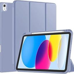 Robustrion Cover for iPad 11th Generation (A16) / 10th Gen Cover Case with [Right Side Pencil Holder] [Auto Sleep Wake] [Soft Back] (2022/2025), Case for iPad 11th 11"/ 10th 10.9" - Lavender-20