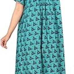 Nighty for Women Cotton Nighty for Women Floral Printed Maxi Gown Ankle Length Nighty- Free Size-picture-8