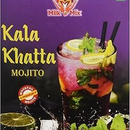Milk 'O' Mix Mojito Powder | Suitable For Mocktails, Cocktails, Party Juices, Beverages | Non Alcoholic | Summer Drink Mix (200g) (Kala Khatta Mojito)-24